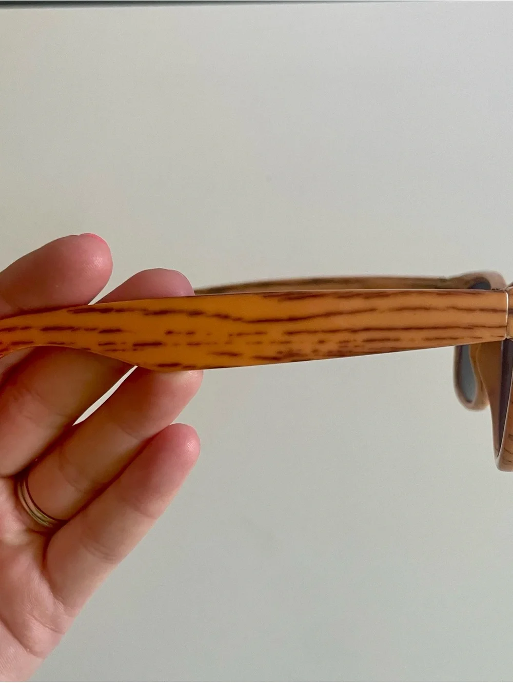 Kids Orange Woodgrain Sunglasses